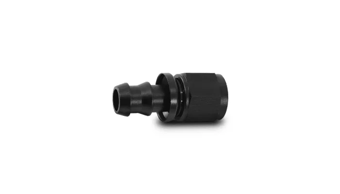 22012 – VIBRANT Hose End Fitting, -12AN Hose To 12AN Female Straight Push On Anodized Black Aluminum Single